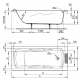 Μπανιέρα Ακρυλική Ulysse 170x70 Ideal Standard P104101 Λευκή Μπανιέρα Ακρυλική Ulysse 170x70 Ideal Standard P104101 Λευκή